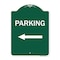 Signmission Designer Series Parking Left Arrow, Green & White Aluminum Sign, 18" x 24", GW-1824-23365 A-DES-GW-1824-23365 - alternate 1